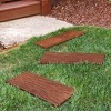 Flexon Rubber Railroad Tie Decorative Lawn and Garden Stepping Stone - Set of 3 - image 2 of 4