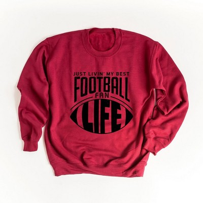 Simply Sage Market Women's Graphic Sweatshirt Just Livin' My Best Football Fan Life