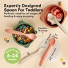 3-Pack Prep Baby Spoons, Silicone Baby Utensils for Self Feeding 6-24 Months, All Stages Baby Feeding Set, BLW Toddler Spoons - 3 of 4