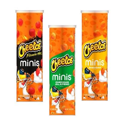 Cheetos Minis 3-Flavor Variety Pack – Cheddar, Flamin’ Hot, Cheddar Jalapeño
