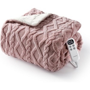 Acekool Wireless Heated, Fast Heating, 10 Settings, Soft Plush Blanket, Machine Washable - 1 of 4