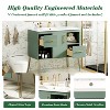 36 Inch Bathroom Vanity With Resin Sink Combination Set, Modern Freestanding Single Bathroom Cabinet  green - 3 of 4