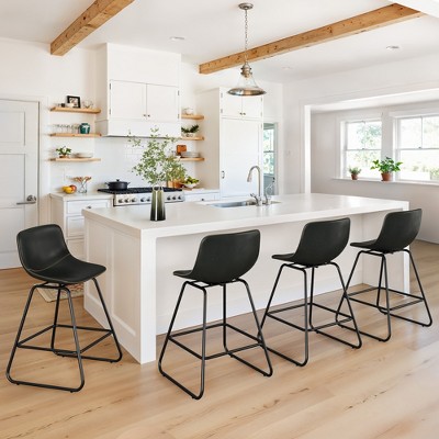 Arceso 25" Swivel Bar Stools, Counter Stools with Footrest for Kitchen Island