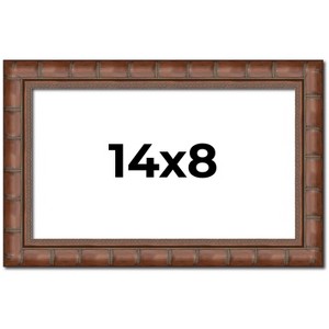 PosterPalooza | 14x8 Modern Bamboo Picture Frame, UV Acrylic, 5 Finishes - 1 of 4