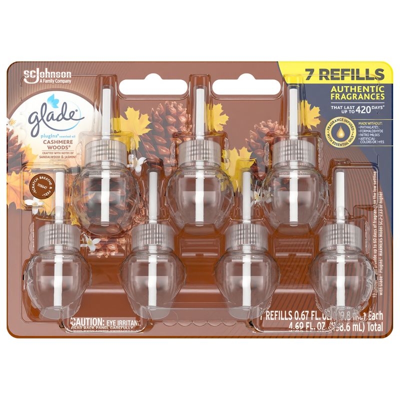 Glade PlugIns Scented Oil Air Freshener Refills - Cashmere Woods - 4.69oz/7pk, 5 of 15