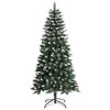 vidaXL 47.2" Deluxe Artificial Christmas Tree - Full and Bushy Design with Snow, Glitter and Cone Decorations - 2 of 4