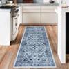Coolmee Boho Washable Rugs,Vintage Non Slip Ultra Soft Throw Rugs Low-Pile Floor Carpet Rug for Bedroom Entryway Dining Room Dorm, - 2 of 4