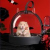 Portable transparent hamster cage with silicone handle, 180 degree horizontal rotation travel carrier - 3 of 4