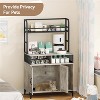 Acekool Cat Litter Cabinet - Hidden Box Enclosure with Storage Shelves, Grey - 4 of 4