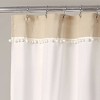 Lush Décor Adelyn Pom Pom Shower Curtain Neutral : Microfiber, Machine Washable, Non-Slip Backing - 2 of 4