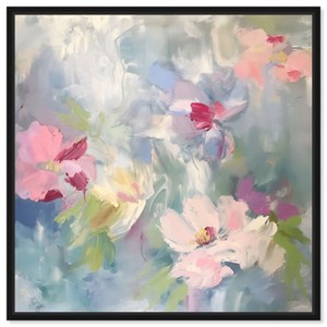 Art Remedy Fractal Flowers Floral Abstract Art Framed - 1 of 4