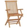vidaXL Folding Patio Chairs 4 pcs Solid Teak Wood - 2 of 4