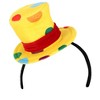 HalloweenCostumes.com One Size   Adult Mini Yellow Clown Top Hat Halloween Costume Accessory, Blue/Yellow/Red - 3 of 4
