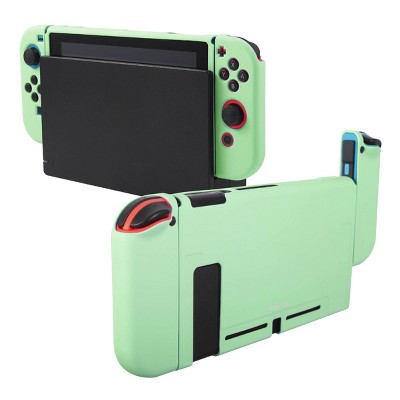 Insten Dockable Case For Nintendo Switch Console and Joycon Controllers, Detachable 3-in-1 Protective Soft TPU Cover, Green