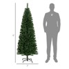 SEVOBAL Party Decorations and Accessories 6ft Slim Pencil Christmas Tree with Realistic Branches for Holiday Decor, Green, 20"*25.6"*70.9" - 4 of 4