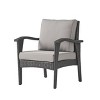 GDFStudio Hilary Outdoor Wicker 5 Piece Club Chair Chat Set with Ottomans - 4 of 4
