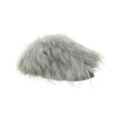 white fluffy slippers target