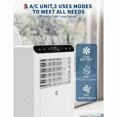 8,000 BTUs Portable Air Conditioners, Quiet Cooling AC Unit for Room Up to 350 Sq. Ft