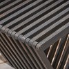 Vynxaria Transitional Patio Benches - 63" Dark Gray Modern Outdoor Seating with Slat Design - 4 of 4