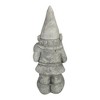 Northlight 18.5-Inch Gray Gardener Gnome with Shovel and Flower Outside Statue - 4 of 4