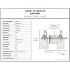 Urban Ambiance Luxury Vintage Bath Light 9.875''H x 14.625''W,  Brushed Nickel Finish,  Hedland Collection, UHP4061 - 3 of 4