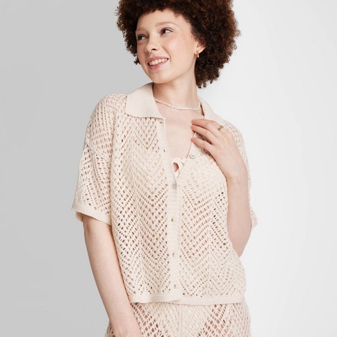 Women's Shine Knit Tank Bodysuit - Wild Fable™ Off-white 3x : Target
