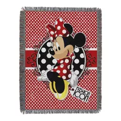 Disney Minnie Mouse 'Minnie Bowtique' Forever Minnie 051 Tapestry Throw Blanket