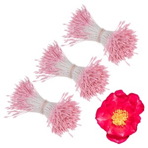 Unique Bargains Handmade Flexible Durable Plastic Artificial Flower Stamen 1mm 1080 Pcs - 1 of 4