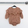 Grayson Threads - Infant Brown Wild About You Long Sleeve Ruffle Sweatshirt Onesie - 2 of 4