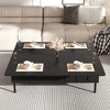 JUJABU Modern Lift-Top Coffee Table with Hidden Storage, Foldable Top and 2 Drawers for Living Room Organization - 3 of 4
