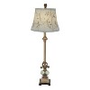 Polystone Buffet Lamp with Tapered Shade Gold - Olivia & May: No Assembly, Indoor Use, Linen Shade, Metal Body, 60" Cord - 2 of 4