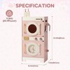 ROBOTIME Play Food And Toy Kitchens Kids Washer And Dryer Playset, Wooden Laundry Pretend Play Set for Girls, Pink, 11.2"*16.14"*31.49" - 3 of 4