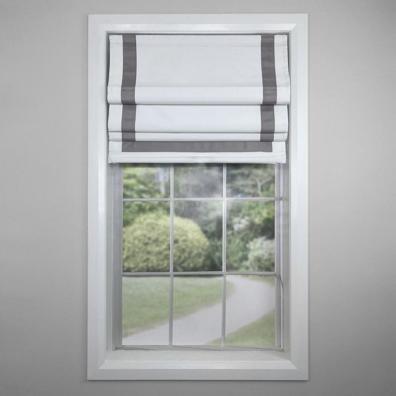 Versailles Valentina Cordless Roman Blackout Shades For Windows Insides/Outside Mount Grey, 3 of 7
