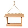 Birds Choice Spruce Creek Collection Hopper Novelty Bird Feeder 9" Natural Teak: Weather-Resistant, UV-Protected - 2 of 4