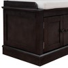 Shoe Storage Bench Soft Storage Stool With Adjustable Shelves Detachable Cushion Seat 4 Soft-Close Doors Shoe Entryway Bench For Living Room Bedroom - 4 of 4