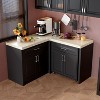 Famapy Black Modular Kitchen Cabinet Island Cabinet Collection Multipurpose with Corner Design for Pantry, Coffee Station & Kitchen Organization - 2 of 4