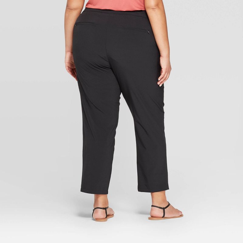 Women&#39;s Plus Size Cropped Fashion Pants - Ava &#38; Viv&#8482; Black 4X, 2 of 3