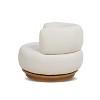 Jennifer Taylor Home Fuji 360 Swivel Low Barrel Back Accent Chair, Ivory White Boucle - 2 of 4