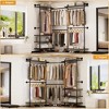 Aheaplus Garment Rack with Wood Shelves - 2 of 4