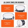 VEVOR Kids Drum Set,3-Piece,14 in Beginner Drum Set with Throne Cymbal Pedal Two Pairs of Drumsticks,8'' Tom Drum 10'' Snare Drum 14'' Bass Drum,Black - 4 of 4