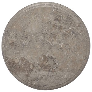vidaXL Table Top Gray Ø15.7"x1" Marble - 1 of 4