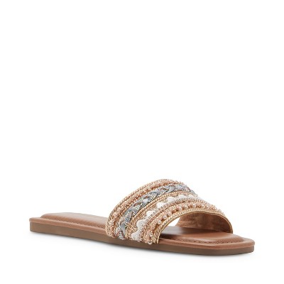 Madden Girl Thread Embellished Slide Sandal - 10 - Blush Multi : Target