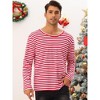 Lars Amadeus Men's Basic Crew Neck Long Sleeves Pullover Striped T-Shirt - 2 of 4
