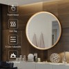 LNC Bathroom Mirrors 36-in W x 34-in H Oval  Champagne Gold Framned Luxury Wall Mirror - 2 of 4