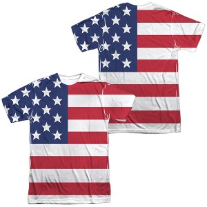Men's American Flag (Front Back Print) Short Sleeve Costume T-Shirt - 1 of 4