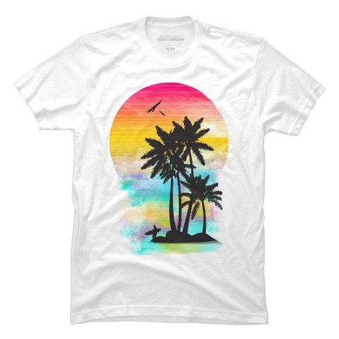 Men's Design By Humans Color Of Summer By Clingcling T-shirt - White ...