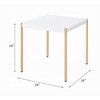 24" Wooden End Table with Metal Tube Legs, Modern Glam Design for Living Room or Bedroom - 4 of 4