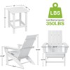 GARPROVM 2 Adirondack Chairs with Side Table HDPE Weather-Resistant Outdoor Patio Furniture - 2 of 4