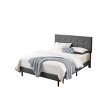 Gulches FULL Size Platform Bed Frame - Upholstered Adjustable Headboard,Gray,Wood Slats Support for Bedroom - 4 of 4