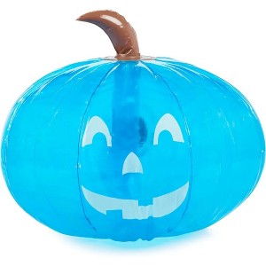 Teal Pumpkin 15" Inflatable Halloween Decoration- Blow Up Indoor/Outdoor Jack O Lantern Decoration for Parties, Trick-or-Treating, Lawn Decor - 1 of 4